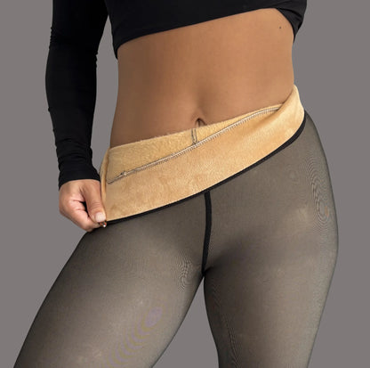 Warm Fleece Tights Slim Fit